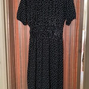 Zara Black Dress with White Dots